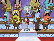 Squidward Spongebob GIF - Squidward Spongebob Choir Boys GIFs