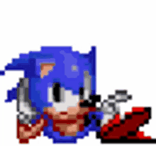 sonic the hedghog pixel waiting