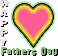 a happy fathers day greeting card with a heart in the middle