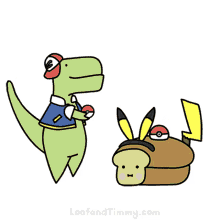 Pokeball Dinosaur GIF - Pokeball Dinosaur Bread GIFs
