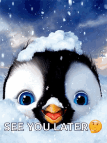 Penguin Snow GIF