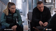 Looks At Each Other Hailey Upton GIF - Looks At Each Other Hailey Upton Hank Voight GIFs