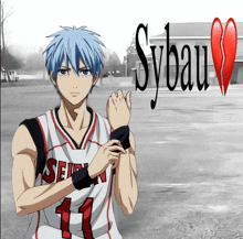 a picture of a basketball player with the name sybau