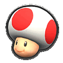 Toad Mario Kart Sticker