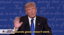 Donald Trump Sounds Good GIF - Donald Trump Sounds Good Doesnt Work GIFs