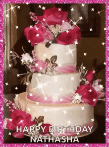 Birthday Cake Happy Birthday Nathasha GIF - Birthday Cake Happy Birthday Nathasha Sparkle GIFs