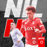 a soccer player wearing a red jersey that says boxt
