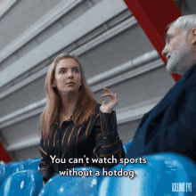 You Cant Watch Sports Without A Hotdog Jodie Comer GIF - You Cant Watch Sports Without A Hotdog Jodie Comer Villanelle GIFs