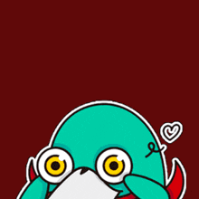 a cartoon of a penguin wearing glasses and a red cape