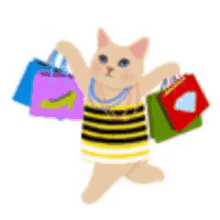 cat shopping bag bling