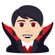 vampire joypixels dracula halloween monster