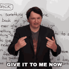 Give It To Me Now Alex GIF - Give It To Me Now Alex Learn English With Alex GIFs