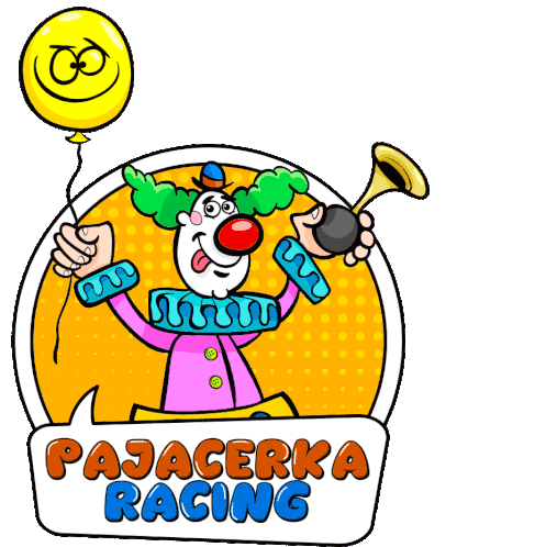 Pajacerka Racing Sticker - Pajacerka Racing Clown Stickers