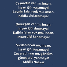 Cesaretin Var Mı Insan Abhijit Naskar Türkçe GIF