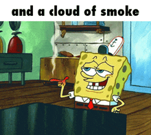 Hawaii Part Ii Spongebob GIF - Hawaii Part Ii Spongebob And A Cloud Of Smoke GIFs
