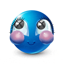 Innocent Blue Emoji GIF