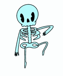 cute kawaii cartoon whitaswhit skeleton