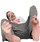 Playing With Feet Ricky Berwick Sticker - Playing With Feet Ricky Berwick Showing Off Feet Stickers