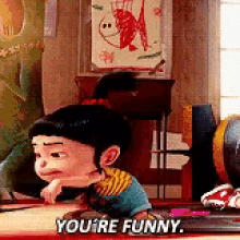 When Lol Just Wont Cut It GIF - Youre Funny Agnes Hug GIFs