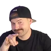 a man wearing a black shirt and a hat that says nikds