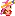 a pixel art drawing of a girl with pink hair and a rainbow crown on her head .