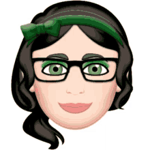 a cartoon face with glasses and a green headband
