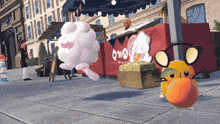 a cartoon character standing in front of a sign that says ' oio ' on it