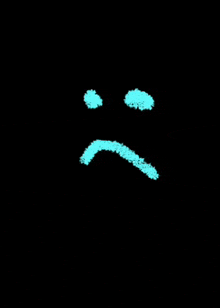 a drawing of a sad face with a tear coming out of it