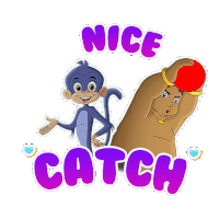 Nice Catch Jaggu Sticker - Nice Catch Jaggu Kalia Stickers