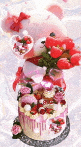 a teddy bear is holding a bouquet of flowers on top of a cake that says ac