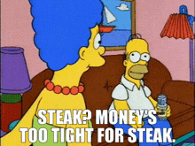 steak broke money is tight too expensive dinner