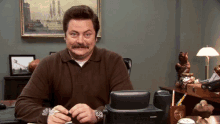 Best Giggle Cant Wait GIF - Excited Ron Swanson Giggle GIFs