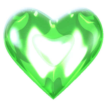 Green Heart Sticker - Green Heart Stickers