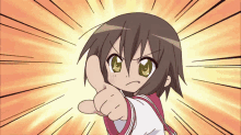 lucky star misao kusakabe pointing finger objection