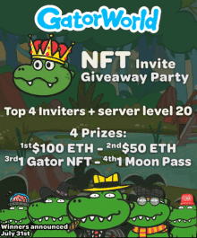 Gator World Invite Contest GIF - Gator World Invite Contest Nft GIFs