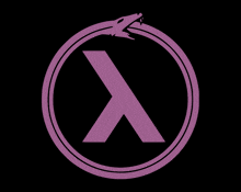 a purple circle with a letter x inside of it