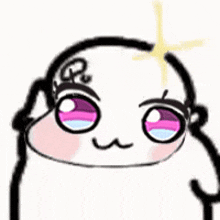 a drawing of a cartoon character with a star on his head .
