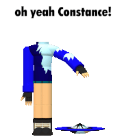 a picture of a person with the words oh yeah constance