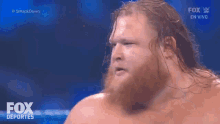 a man with a beard is on a fox sports channel