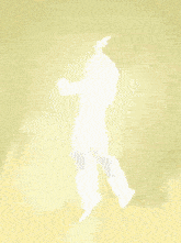 a cartoon character without a shirt is standing in the sand