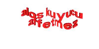 a 3d rendering of red letters that says ' osk affetmez ' on a white background
