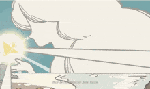 a cartoon of a girl with blue hair and the words " exiled in the dark "