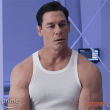 a man in a white tank top with the word jackpot on the bottom right