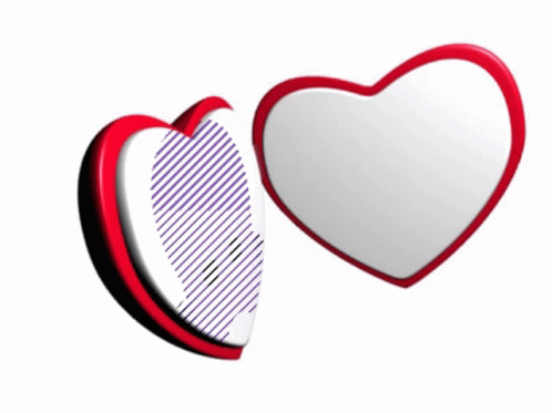 Heart locket GIF blank template 