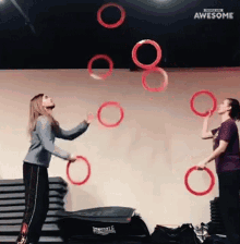 juggling people are awesome tossing rings throwing catching