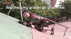 Watching My Grades Go Down Like Sliding Down GIF - Watching My Grades Go Down Like Sliding Down School GIFs
