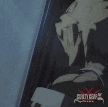 a video game character with the name guilty gear on the bottom right