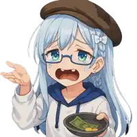 a girl with glasses is holding a bowl of money