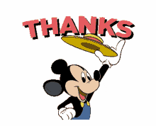 mickey mouse thanks thank you hats off
