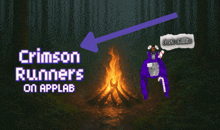 crimson runners on applab is written on a poster